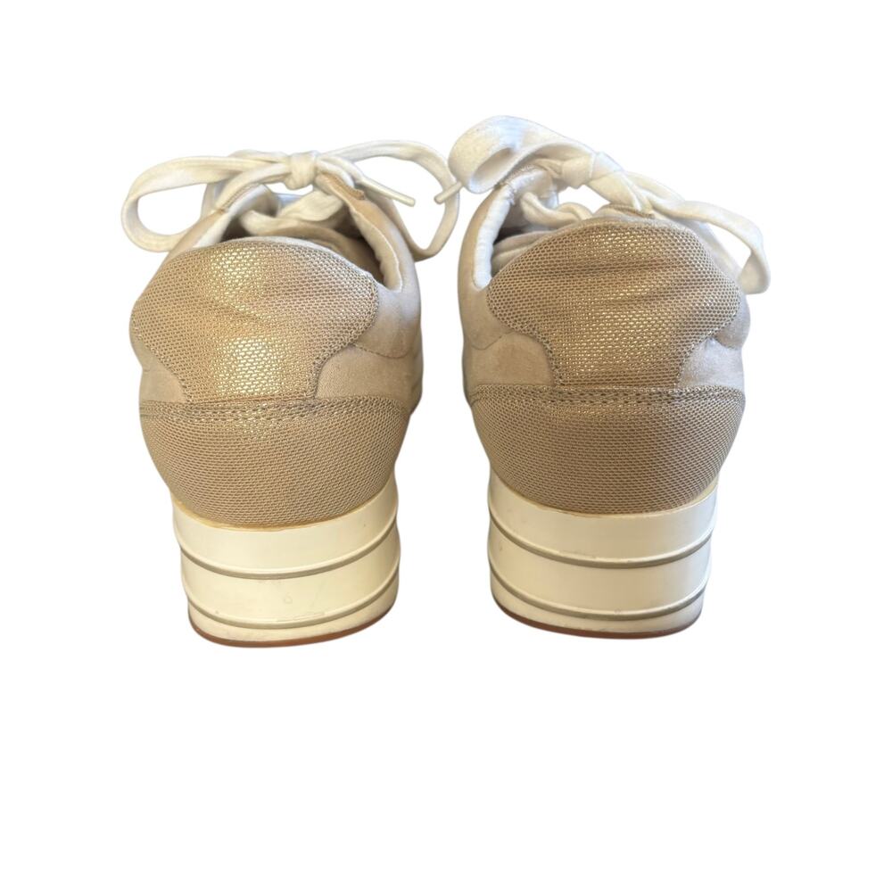 Zara Basic Collection Platform Sneakers Cream Whi… - image 3